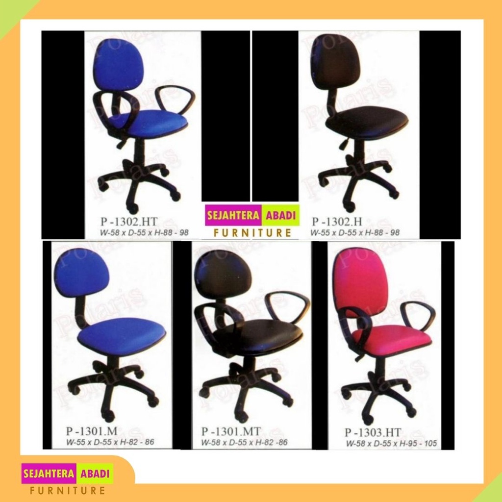Kursi Kantor, Kursi staff, Kursi Karyawan,Kursi Putar Hidrolis Polaris