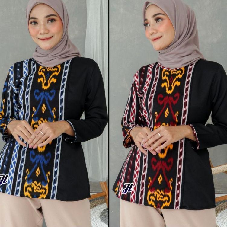 Terbagus.. Baju batik wanita modern Atasan Batik Modern Batik kombinasi Kerja 2022