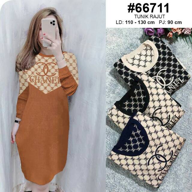 DRESS TUNIK CHANEL RAJUT IMPORT 66711