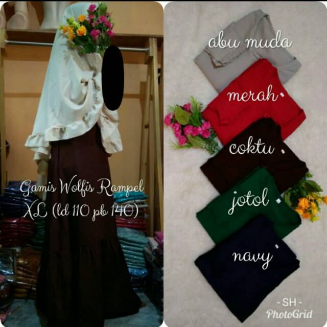 Gamis wolfis polos rempel