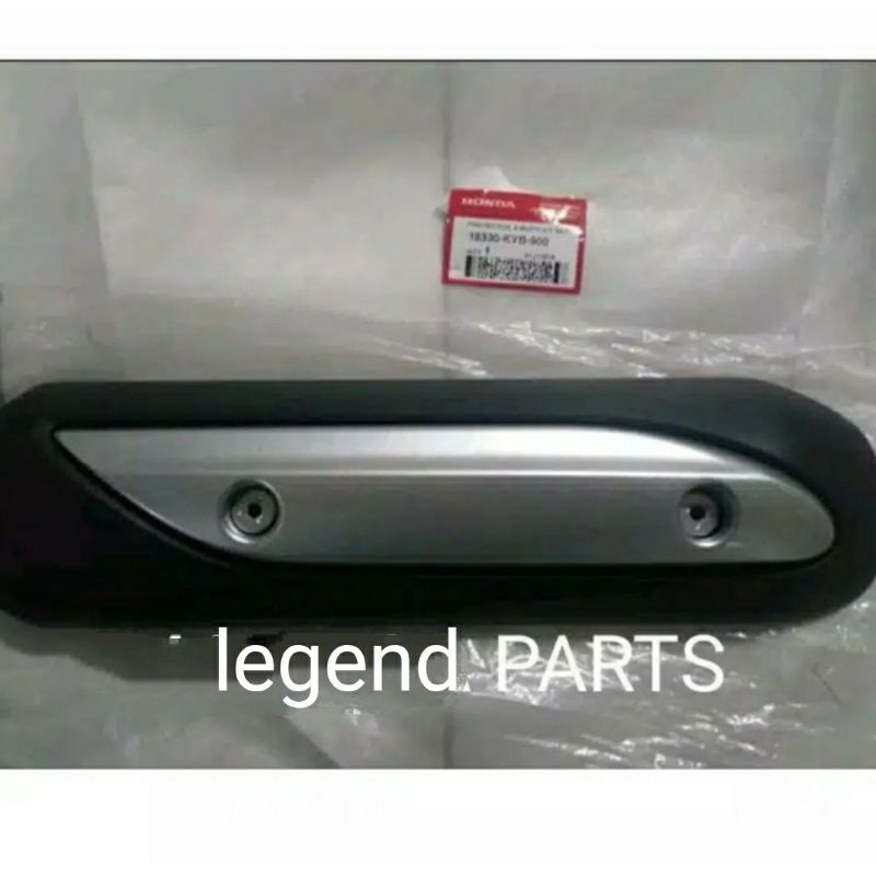 cover tameng pelindung knalpot Honda Vario 110 cw tecno karbu lama silver original