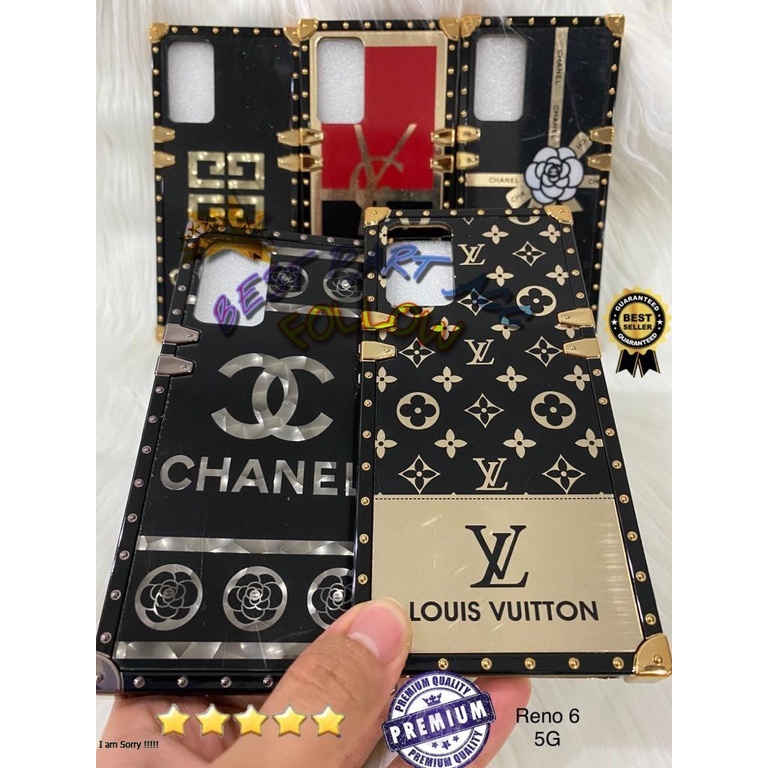 OPPO RENO 6 5G CASE HP MOTIF BRANDED IMPORT CASING MIRROR LUXURY LEATHER HIGH QUALITY PREMIUM