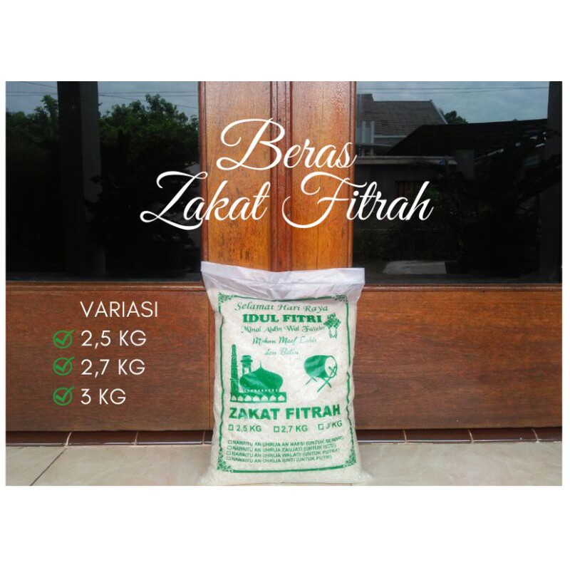 BERAS ZAKAT FITRAH 2,5 KG / 2,7 KG / 3KG BERAS SELEP BERAS SERANG