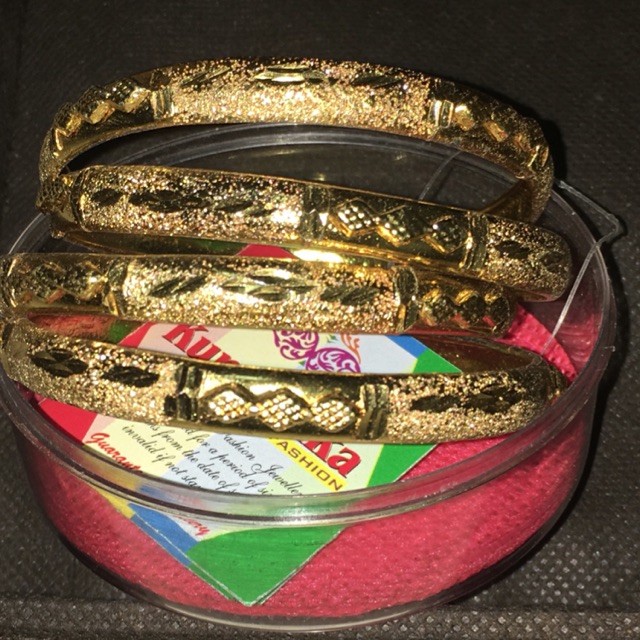 Gelang india lapis emas