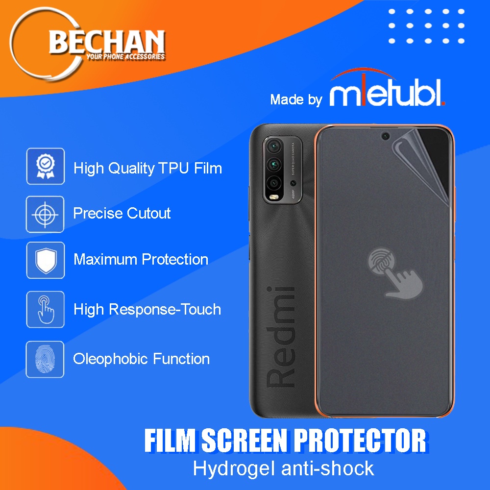 Anti Gores Xiaomi Redmi 9T Hydrogel Screen Protector Matte Auto Repair Full Layar Not Tempered Glass