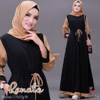 MRA - Baju gamis terbaru kekinian Bertha dress moscrepe