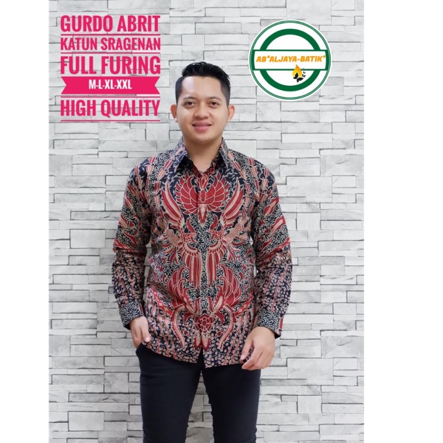 Batik Pria GURDO ABRIT FULL FURING Katun Halus Ori Solo