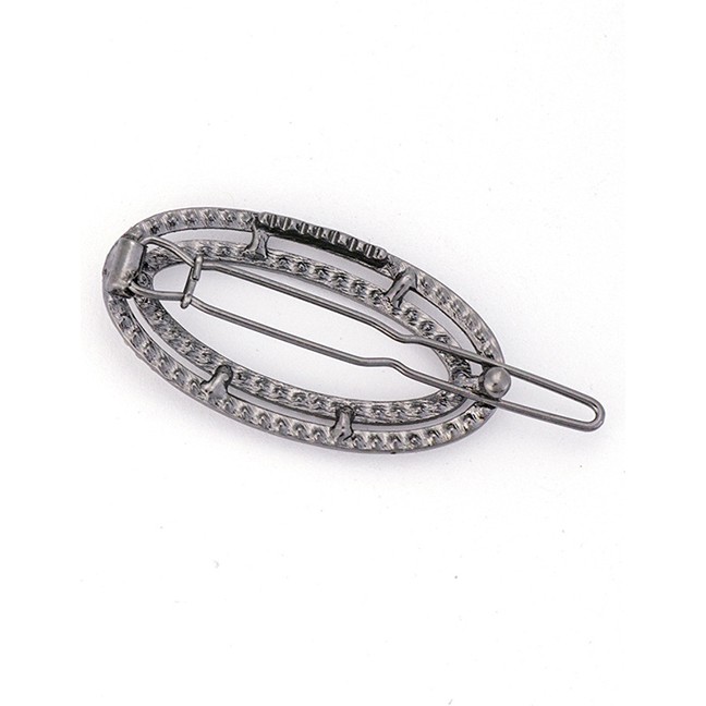 LRC Jepit Rambut Fashion Alloy Diamond Oval Hair Clip F42576