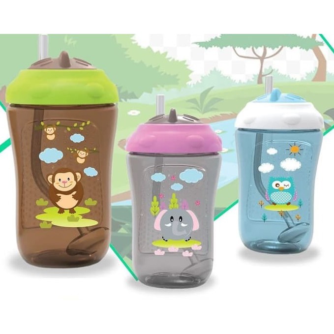 BABY SAFE Cup Weighted Straw 300ml FS405 - Botol Minum Sedotan Anak Bayi Dengan Pemberat