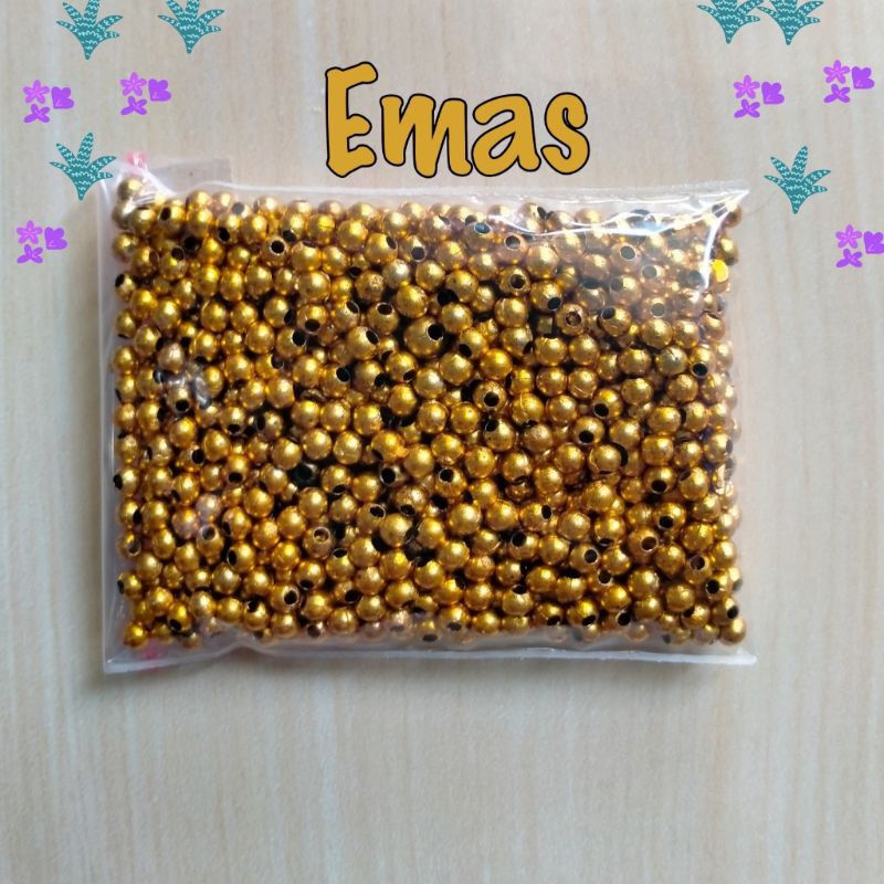 Mote Manik Mutiara Bulat 3mm - 10 Gram