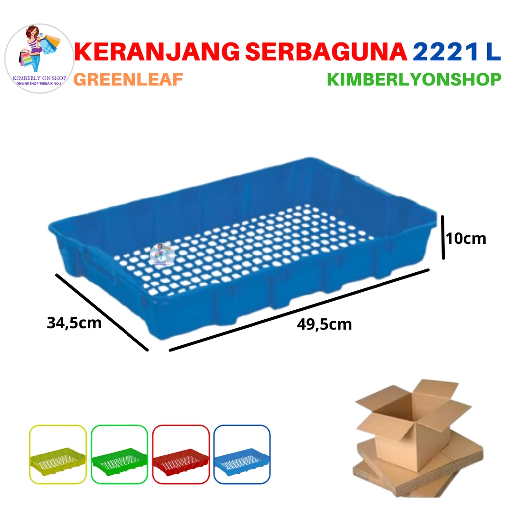 Keranjang Industri Container Box Roti 2221 L Green Leaf