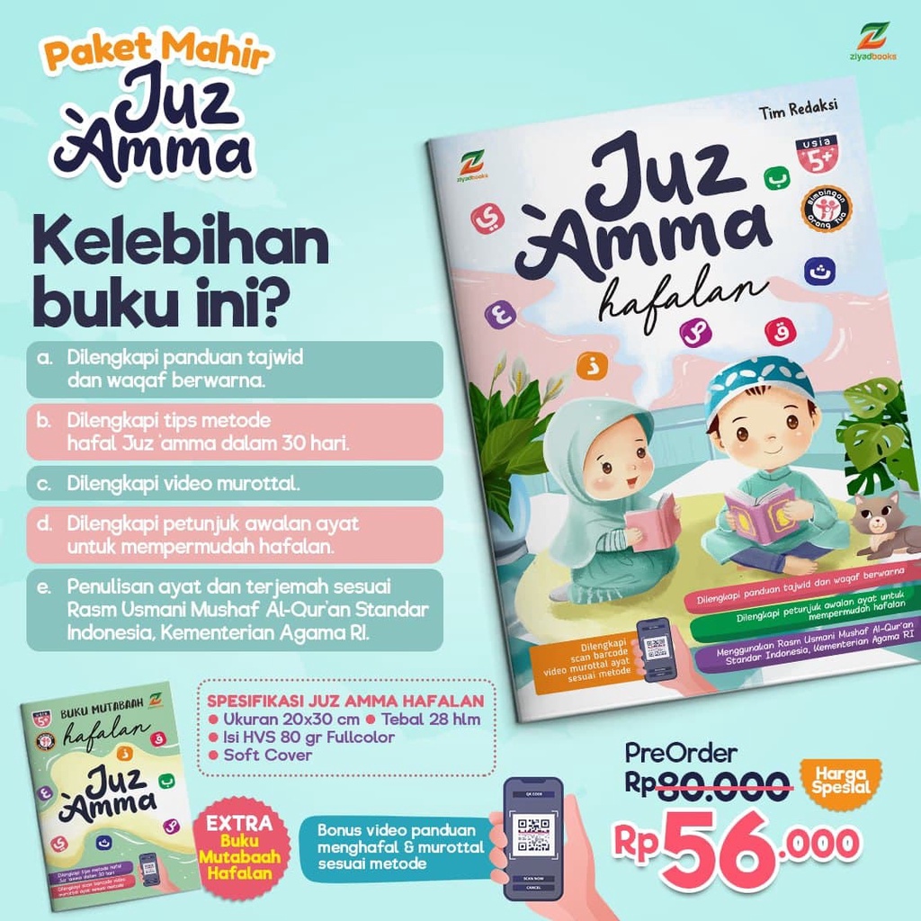 Paket Mahir Menghafal dan Menulis Juz Amma 3 in 1 (Ziyad)