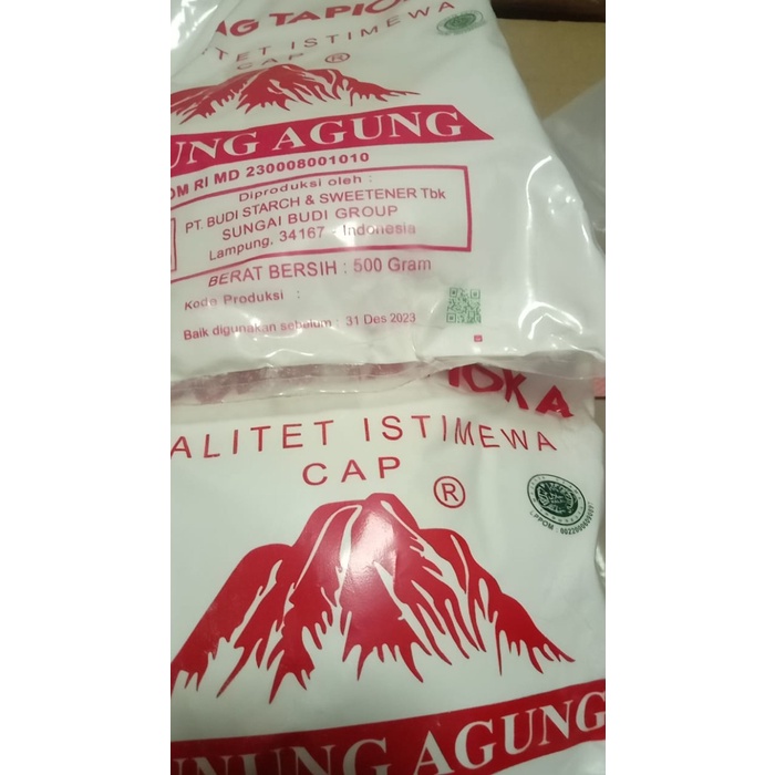 

D02D1 Tepung Tapioka Sagu Cap Gunung Agung 500 Gram Gr G / 500Gr Da01D100