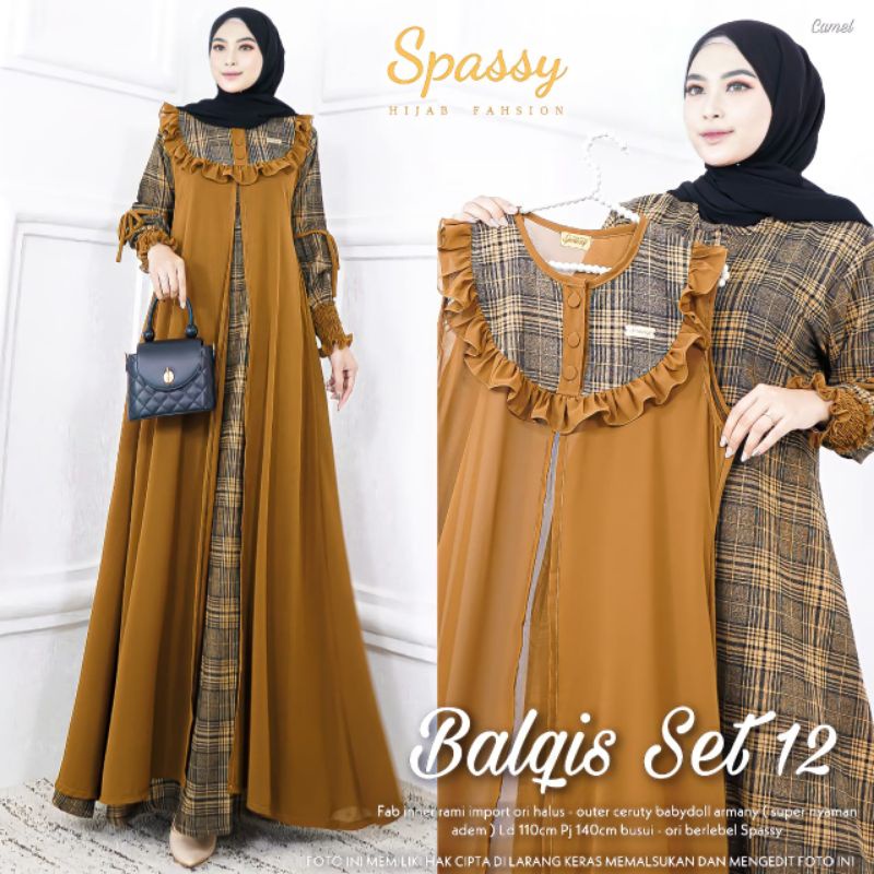 GAMIS SET OUTER ORI SPASSY BALQIS SET
