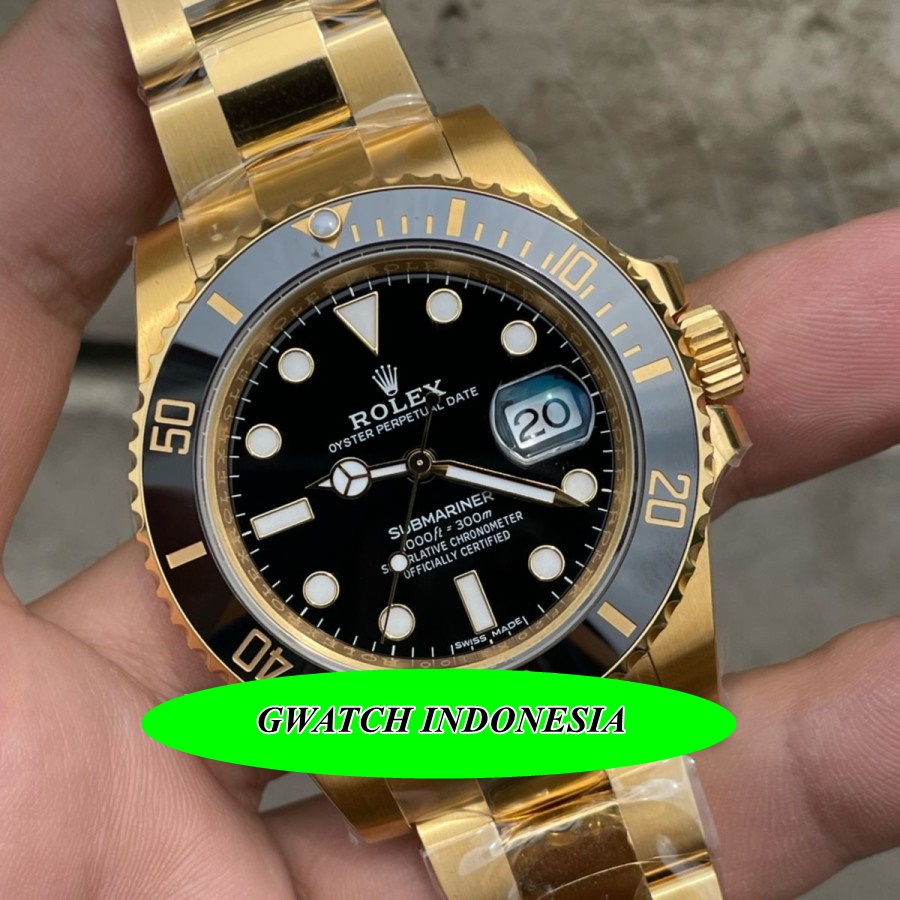 Hot Sale  Jam Tangan Import Terbaru Rolex Submariner Date 126618LN Yellow Gold Black Dial VSF 1:1 St