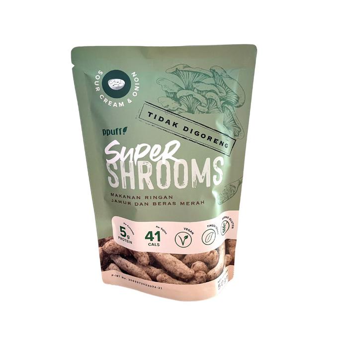 

Super Shrooms Keripik Jamur - Mushroom Chips Ppuff! 50gr - Sour Onion