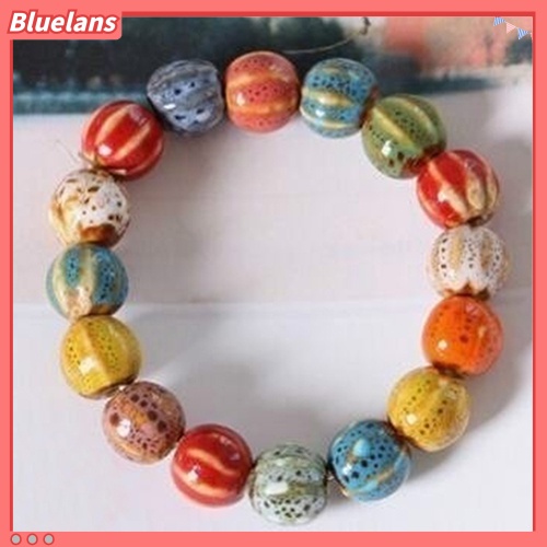 Bluelans Fashion Women Men Colorful Ceramic Beaded Charm Bracelet Accessory Jewelry Gift