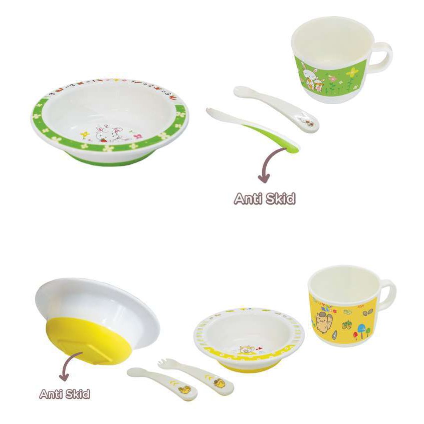 Baby Safe Set Meal 5 pcs / Feeding Set / Peralatan Makan Anak FS65 (Tersedia varian warna)