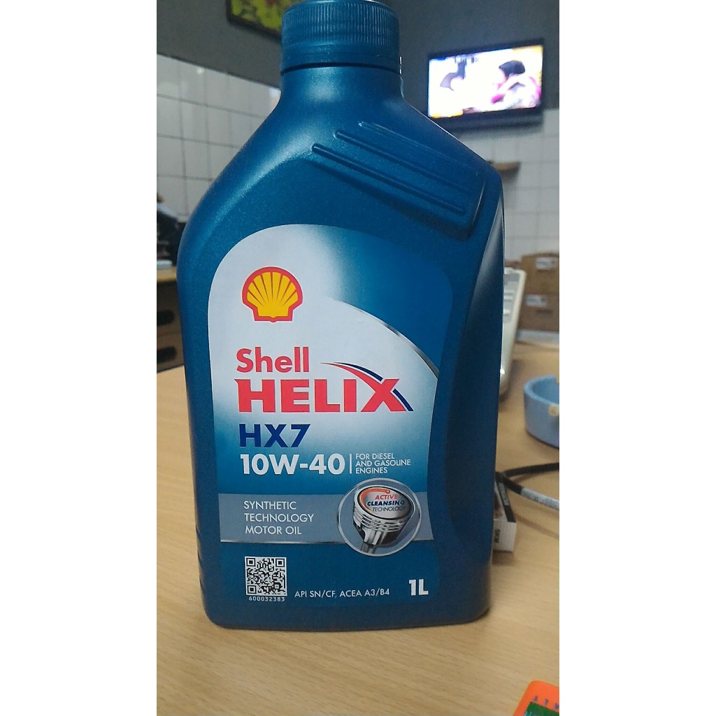 Oli Shell HX7 SAE 10w/40 Galon 1 Liter MODEL LAMA GAK ADA BARCODE HOLOGRAM