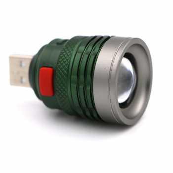 PROMO - Senter USB Senter LED USB Zoomable Mini Handy Flashlight 800 Lumens