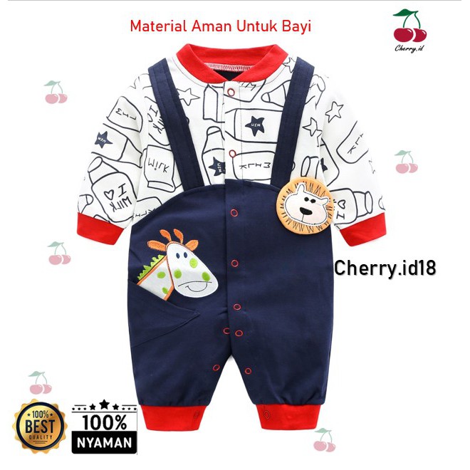 Cherry COD Jumper Bayi Lengan Panjang / Jumper Anak Lengan Panjang / Jumper Pesta Bayi Import / Romper Anak