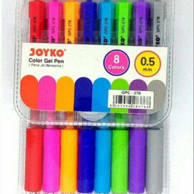 

Pulpen gel mekanik 8 warna joyko