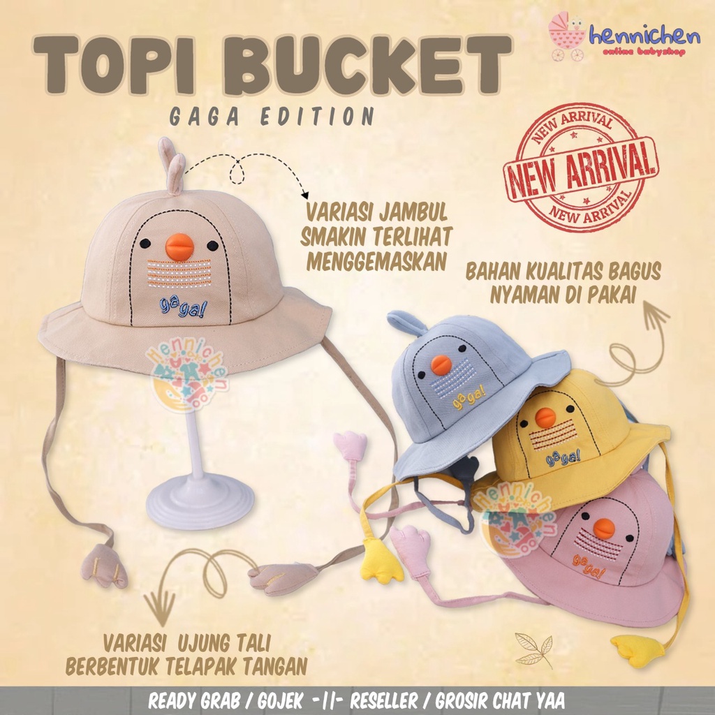 BUCKET BEBEK GAGA TOPI BUCKET ANAK LAKI LAKI ANAK PEREMPUAN IMPORT LUCU