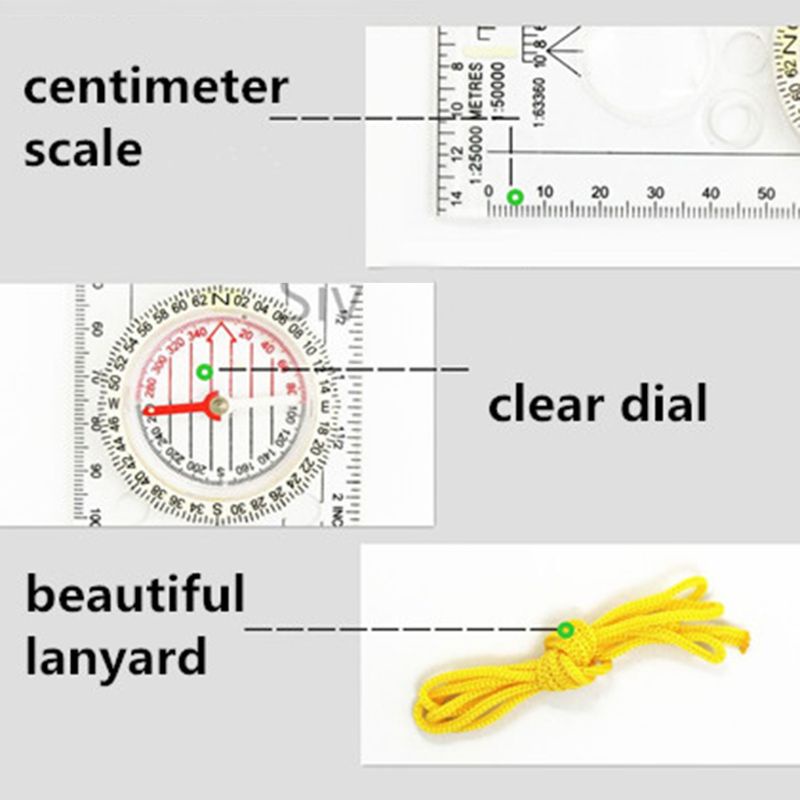 Matahari Nyaman Lintas Negeri Kompas Peta Penggaris Peralatan Survival Luar Ruangan