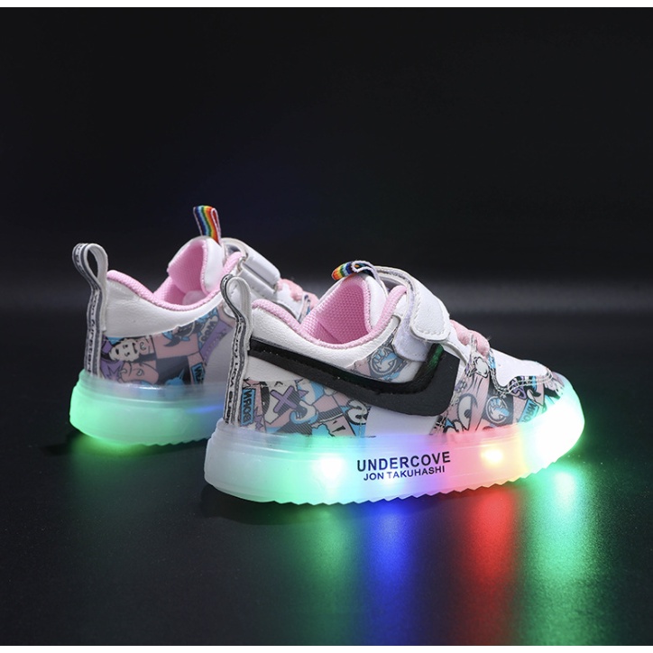 babyfit sepatu lampu led anak REAL JON AIR sneakers import gs-0602r