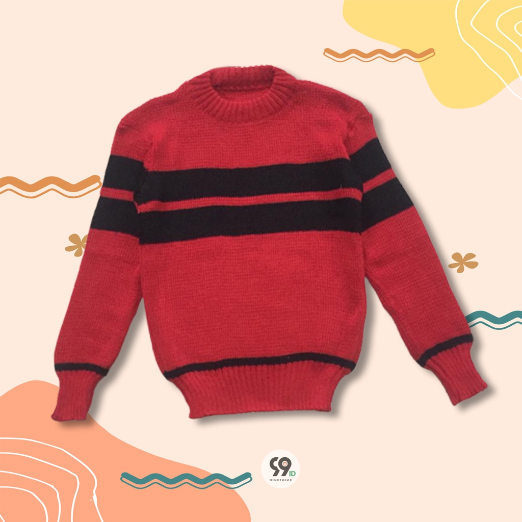 Outerwear Sweater Rajut Anak UNISEX two stripe