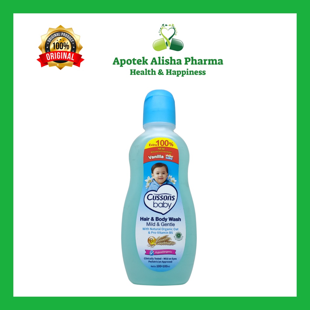 Cussons Baby Hair&amp;Body Wash Mild &amp; Gentle 100ml - Cusson Sabun Plus Shampoo Bayi Tidak Pedih di Mata