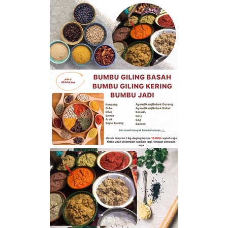 

Bumbu siap jadi, Bumbu giling basah & kering