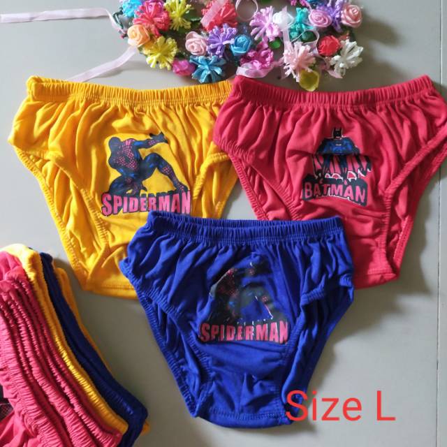 3pcs L celana dalam anak cowok/celana dalam motif/celana dalam anak TK,SD