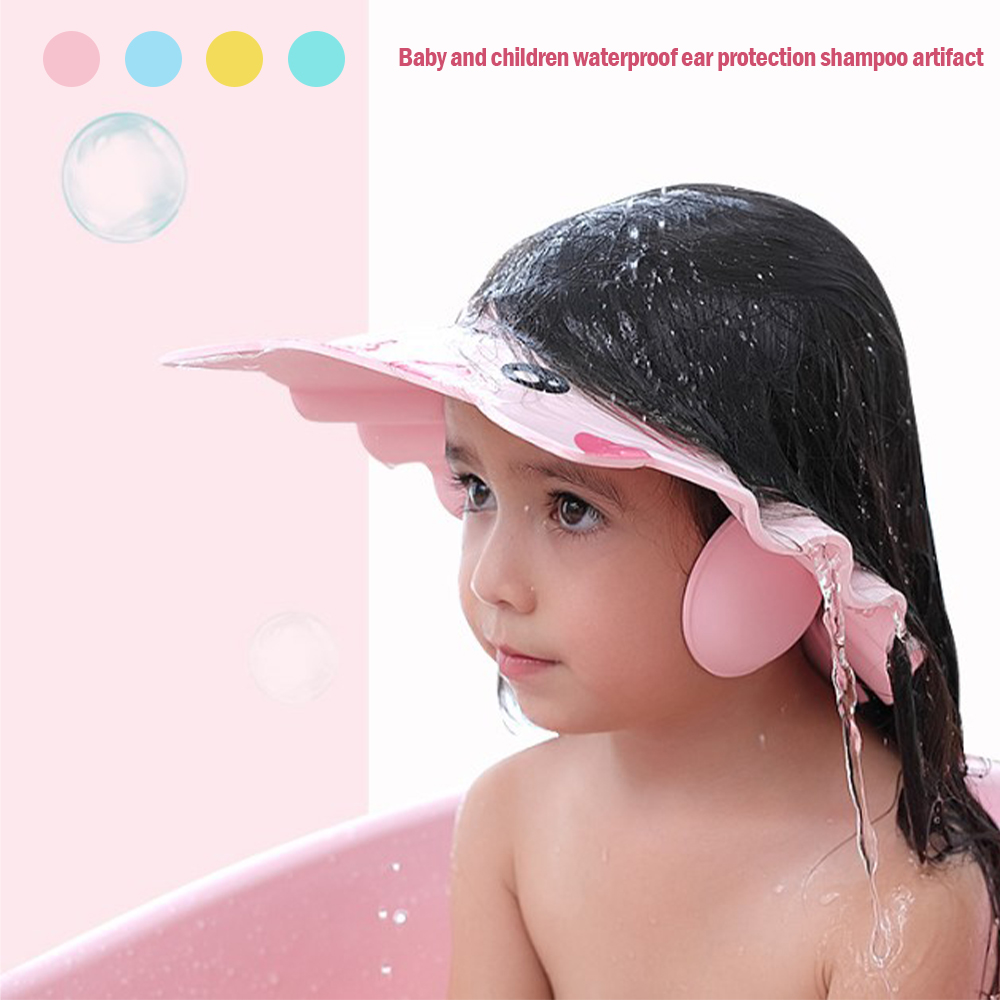 Baby Shampoo Artifact Ear Protection Shampoo Cap Adjustable Waterproof Bathing Shampoo Cap Shower Cap untuk Bayi, Anak-anak dan Anak-anak