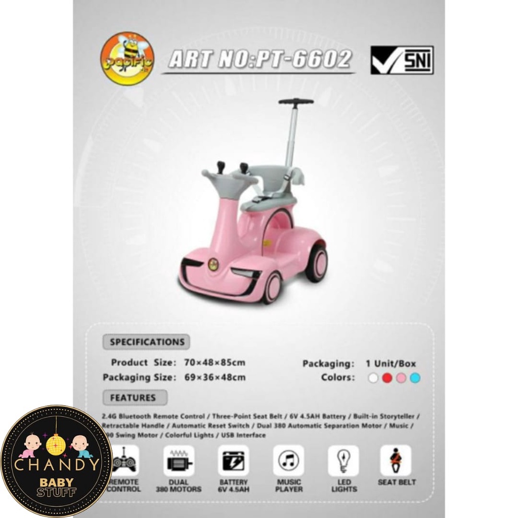 MOBIL AKI MOBIL ANAK PASIFIC PT 6602 MOBIL REMOTE ANAK