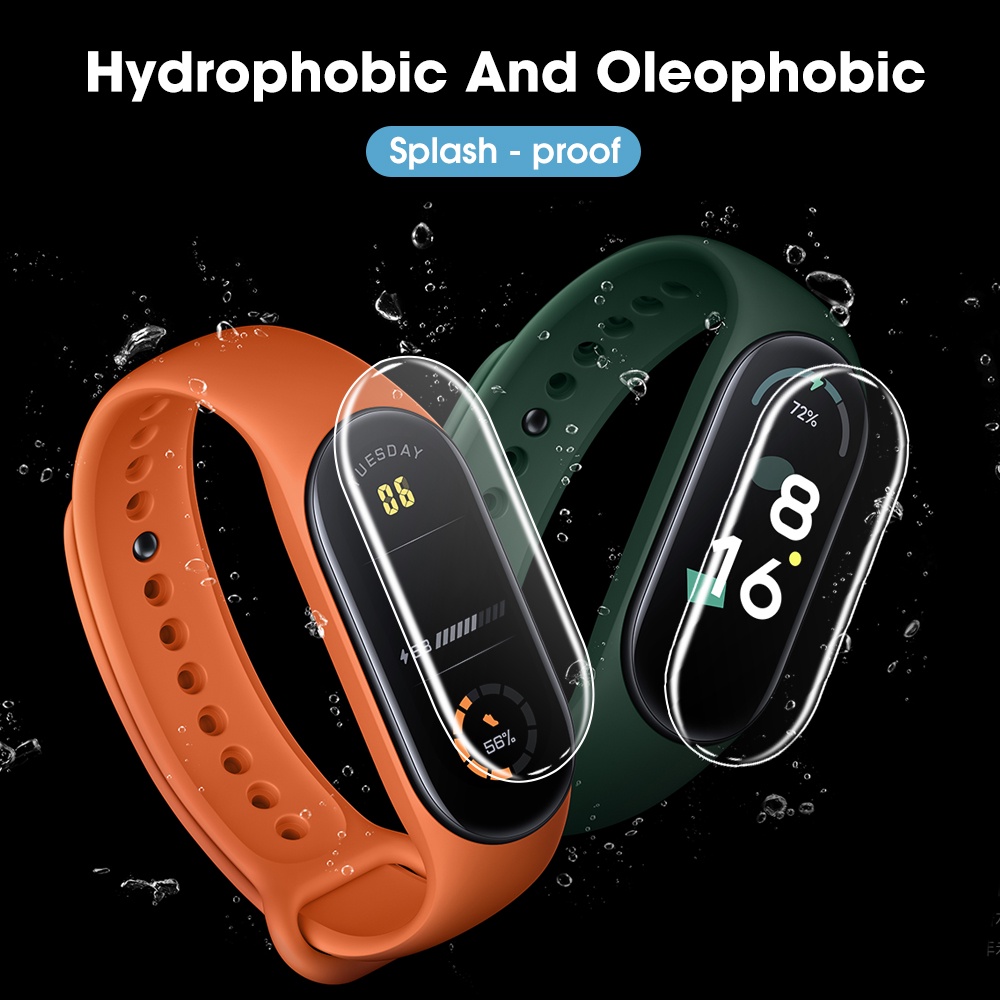 Film Pelindung Layar Anti Gores Bahan TPU Hydrogel Untuk Smartwatch Xiaomi Mi Band 7 / 7NFC / HD
