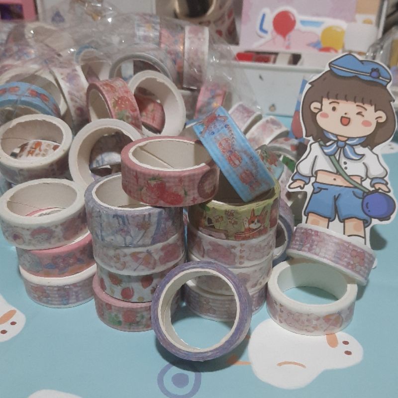 

WASHI TAPE/SELOTIP KERTAS MOTIF(lebih tebal)