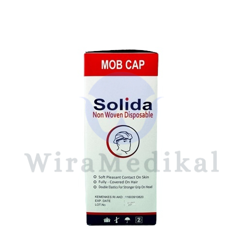 Topi Operasi Penutup Kepala Solida Mob Cap Hairnet Disposable Nurse Cap