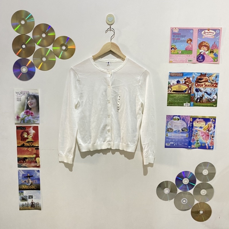 [UNIQLO] White Cardigan