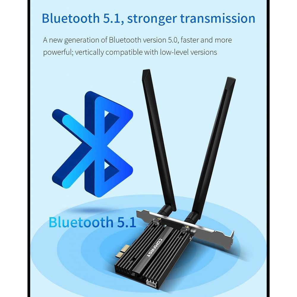 Network Card PCIe Bluetooth 5.1