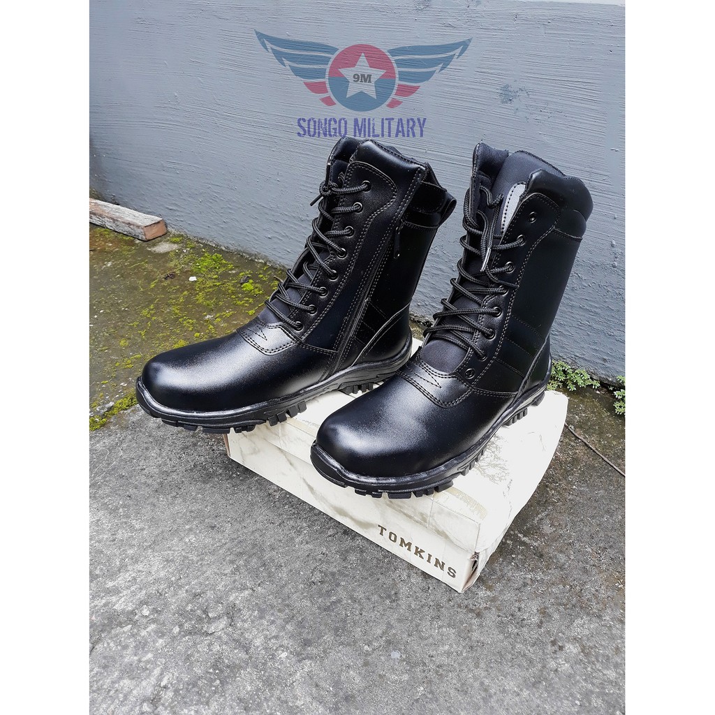 Sepatu PDL TNI - Sepatu PDL Model TNI - Sepatu PDL Resleting Tali - Linmas - Satpam