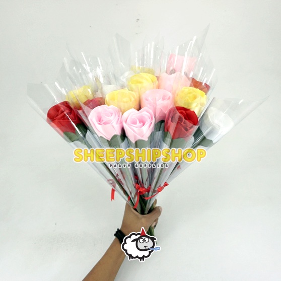 BUNGA MAWAR SATIN Artifisial untuk Acara dan Wisuda // Artificial Rose Graduation Party Flower