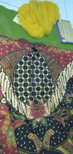 Setyo Prabu Sogan Kemeja Batik Pria Full Furing Solo Katun Primisima Batik Cabut Seragaman