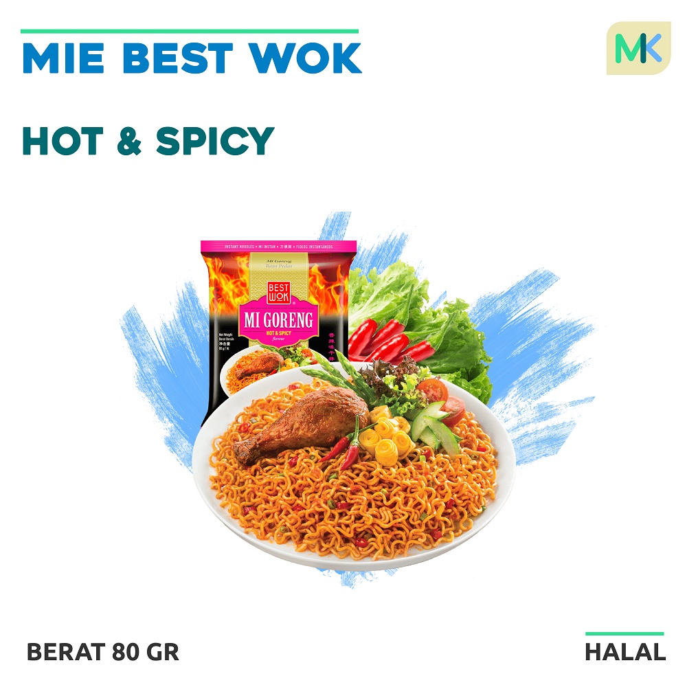 

MIE BEST WOK GORENG HOT & SPICY 80GR HALAL