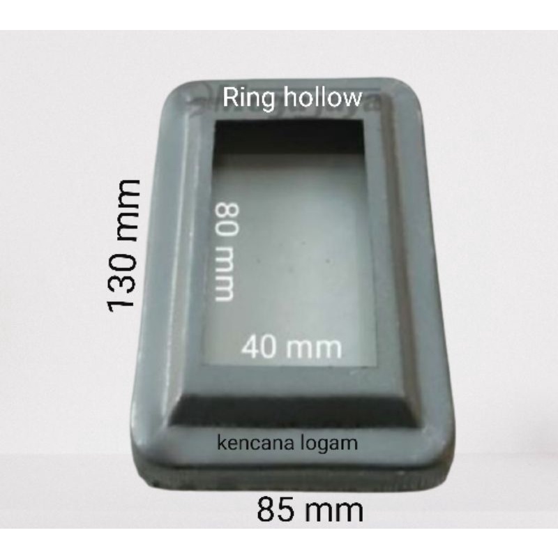 Ring hollow 40×80 mm tapak hollow minimalis ornamen pagar besi