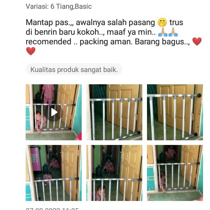 Pagar Anak Bayi Pembatas Pengaman Anak Bahan Pipa Pvc Portable Tidak Perlu di paku atau di bor