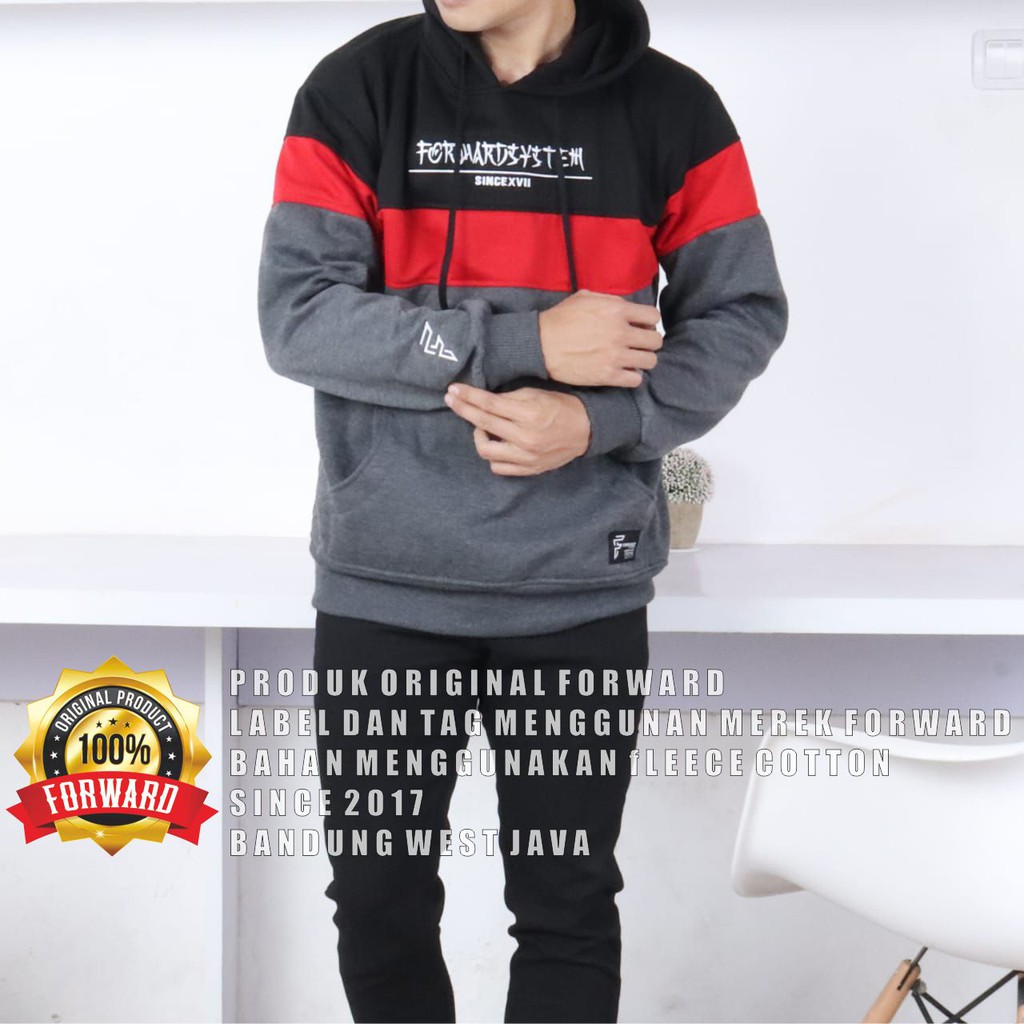 Jaket Sweater Hoodie Pria Polos Forward 3d Original