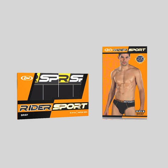 1 Box 2 Pcs Celana Dalam Rider Sport R 371 B - Celana Dalam Pria Dewasa