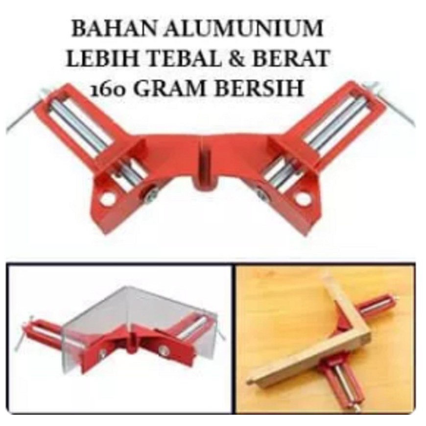 ALUMUNIUM CORNER CLAMP KLEM SIKU SUDUT 160 GRAM BAHAN LEBIH TEBAL