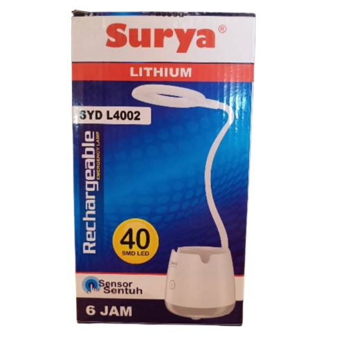 Surya Lampu Belajar Emergency SYD-L4002 Flexible Sensor Sentuh -  Light LED Super Terang